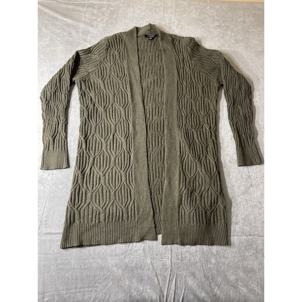 Cyrus  Olive Green‎ Long Sleeved Cardigan Sweater Size Med  St Patrick's Day